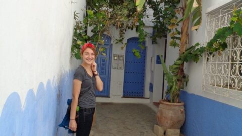 Sophie Nachman (UNC class of 2021) in Morocco, where she volunteered as a teaching assistant.